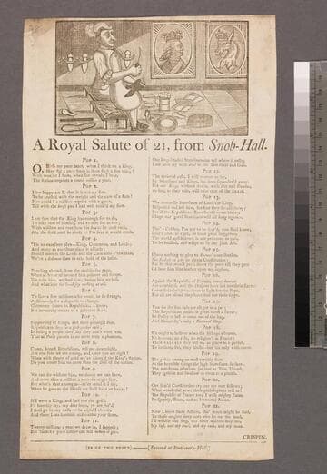 A royal salute of 21, from Snob-Hall