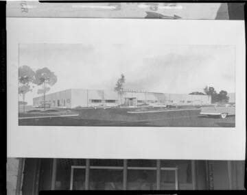 Artist's rendering of "Blisscraft" building