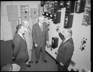 Executives touring a substation