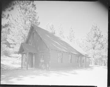 Large cabin in forest