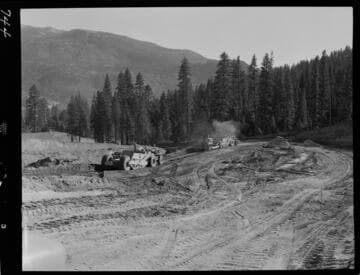 Big Creek - Mammoth Pool - Loading DW-20's in Borrow Area No. 2