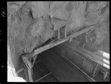 Big Creek - Mammoth Pool - Top of tunnel portal after removal of rock