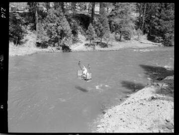 Big Creek - Mammoth Pool - Man haul across Chiquito Creek