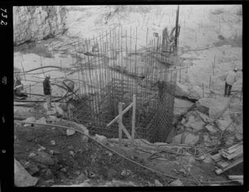 Big Creek - Mammoth Pool - Reinforcing steel in unit bay area sump in the powerhouse
