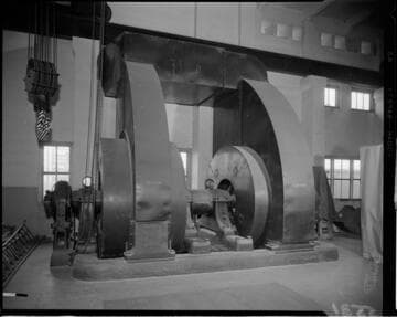 Motor on fan housings. One is labeled Nev