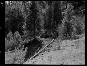 Big Creek - Mammoth Pool - Installation of camp water supply line