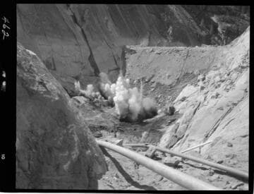 Big Creek - Mammoth Pool - Blasting in cutoff