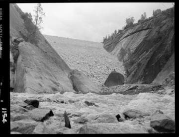 Big Creek - Mammoth Pool - Downstream Rock Toe for Diversion
