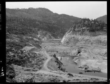 Big Creek - Mammoth Pool - General view of dam from Daulton Creek Road