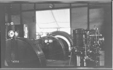 The interior of the Tule Plant power house