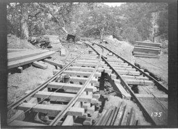 Tram tracks at Kaweah #3 Hydro Plant used to cart construction materials to the construction site