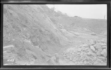 The reservoir partially excavated at Kaweah #3 Hydro Plant