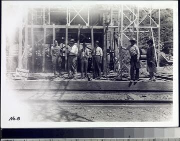 Hoover Dam Substation.  Visitors at construction site