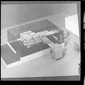 Scale model of an unknown facility with piping