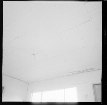 Radiant heating coils installed in ceiling