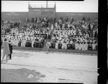 Graduation ceremony staged in a school sports field
