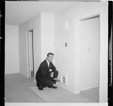 Three story apartment building