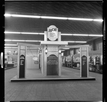 Edison exhibits promoting electric home appliances at Fairplex event]