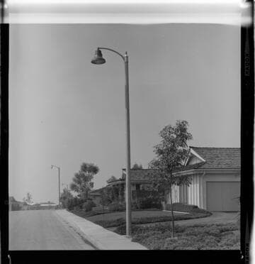 Street lighting in a park or residential community