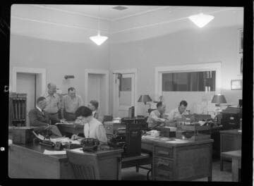 Office workers at work