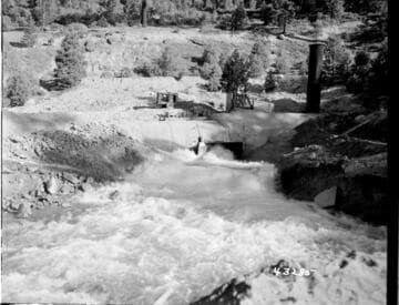 Portal Powerhouse - 250 cfs flow in channel - First Diversion