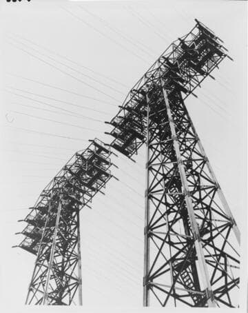 Two 6 circuit transmission towers