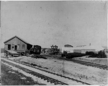 El Prado. the starting point of the San Joaquin and Eastern Railroad