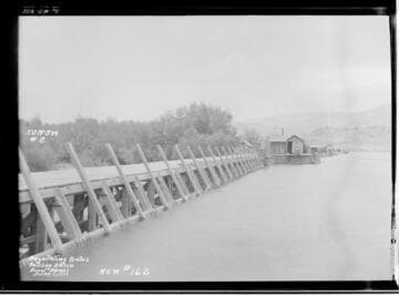 Borel canal intake showing regulating gates for settling basin