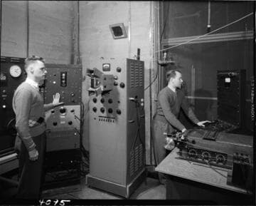 Engineers in a control room