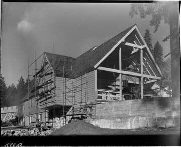 Big Creek Guest Lodge under construction at Big Creek
