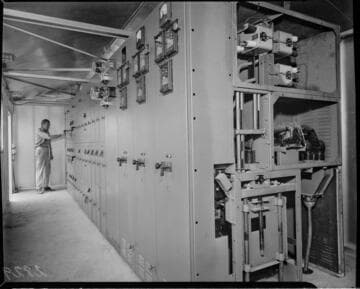 Industrial oil pumping - main power panel - Continental Oil Co