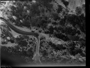 Aerial photo of road near PH 1  at Big Creek