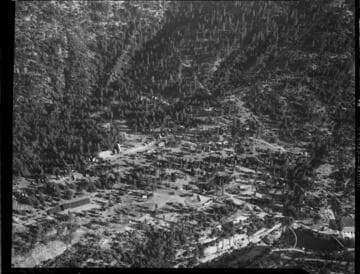 Aerial photo of the town of Big Creek