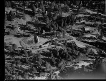 Big Creek aerial photo of buildings in town