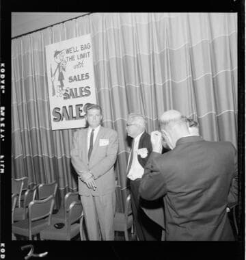 Sales meeting in Edison auditorium