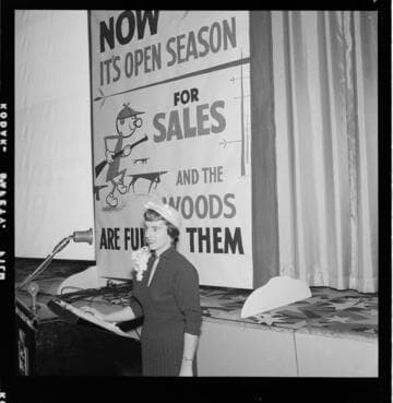 Sales meeting in Edison auditorium