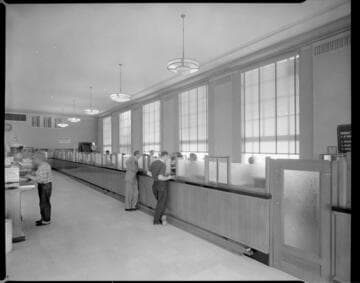 Lighting in bank "before"