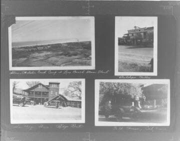 Stone & Webster construction camp, LBSP. ; Antelope Valley. Palmdale Inn. ; Sandberg's Inn. Ridge Route. ; Tollhouse, CA