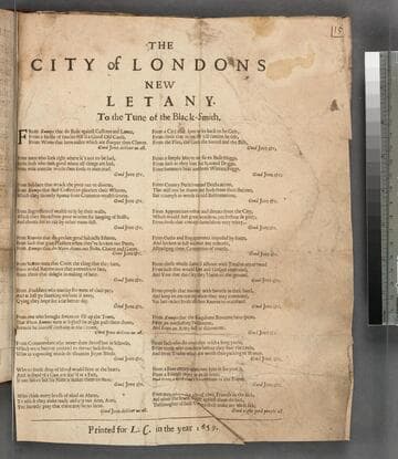The city of Londons new letany. To the tune of the Black-smith
