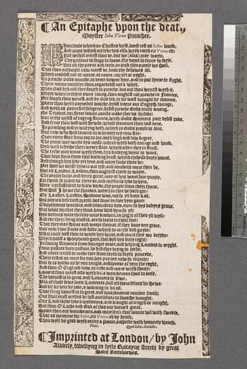 An epitaphe vpon the death [of] Mayster Iohn Viron preacher