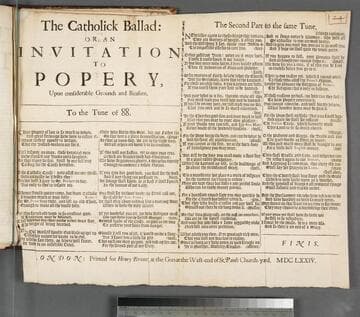 The Catholick ballad: or An invitation to popery, upon considerable grounds and reasons. To the tune of 88