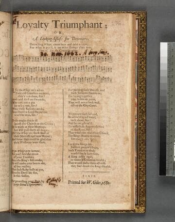 Loyalty triumphant  or, A looking-glass for deceivers. Dectracting Whigs, come here and take a view, for what is pen'd, is no more strange than true. Tune of, Let the critticks adore