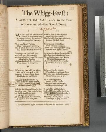 The Whigg-feast: a Scotch ballad, made to the tune of a new and pleasant Scotch dance