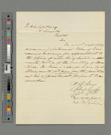 H. Lane et al petition to Abraham Lincoln