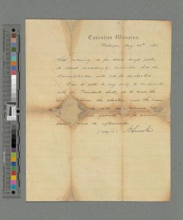 Abraham Lincoln, Washington, D.C., "Blind Memorandum"