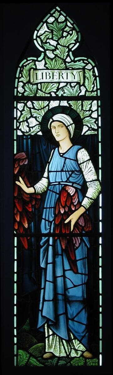Liberty Panel from the David Healey Memorial Window from the Unitarian Chapel, Heywood, Lancashire