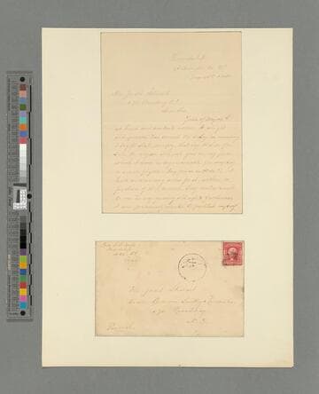 Samuel Bland Arnold, Friendship, Maryland, letter to Judd Stewart, New York