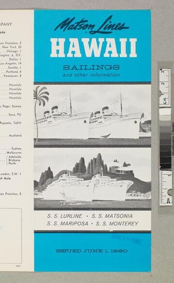 Hawaii sailings and other information