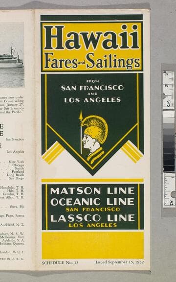 Hawaii fares and sailings from San Francisco and Los Angeles