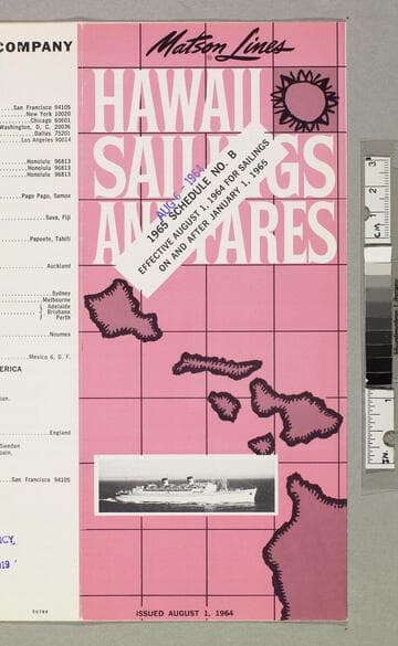 Hawaii sailings and fares... 1965 schedule no. B
